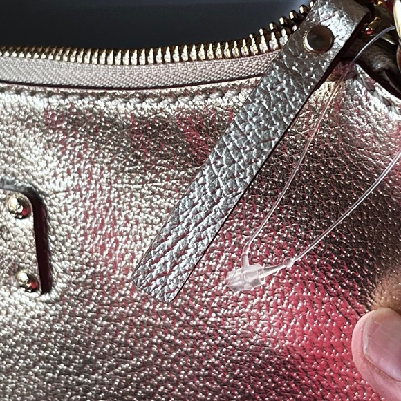 Authentic Kate Spade Gold Shimmery  Leather Cute Shoulder Bag. NWOT - Picture 7 of 14